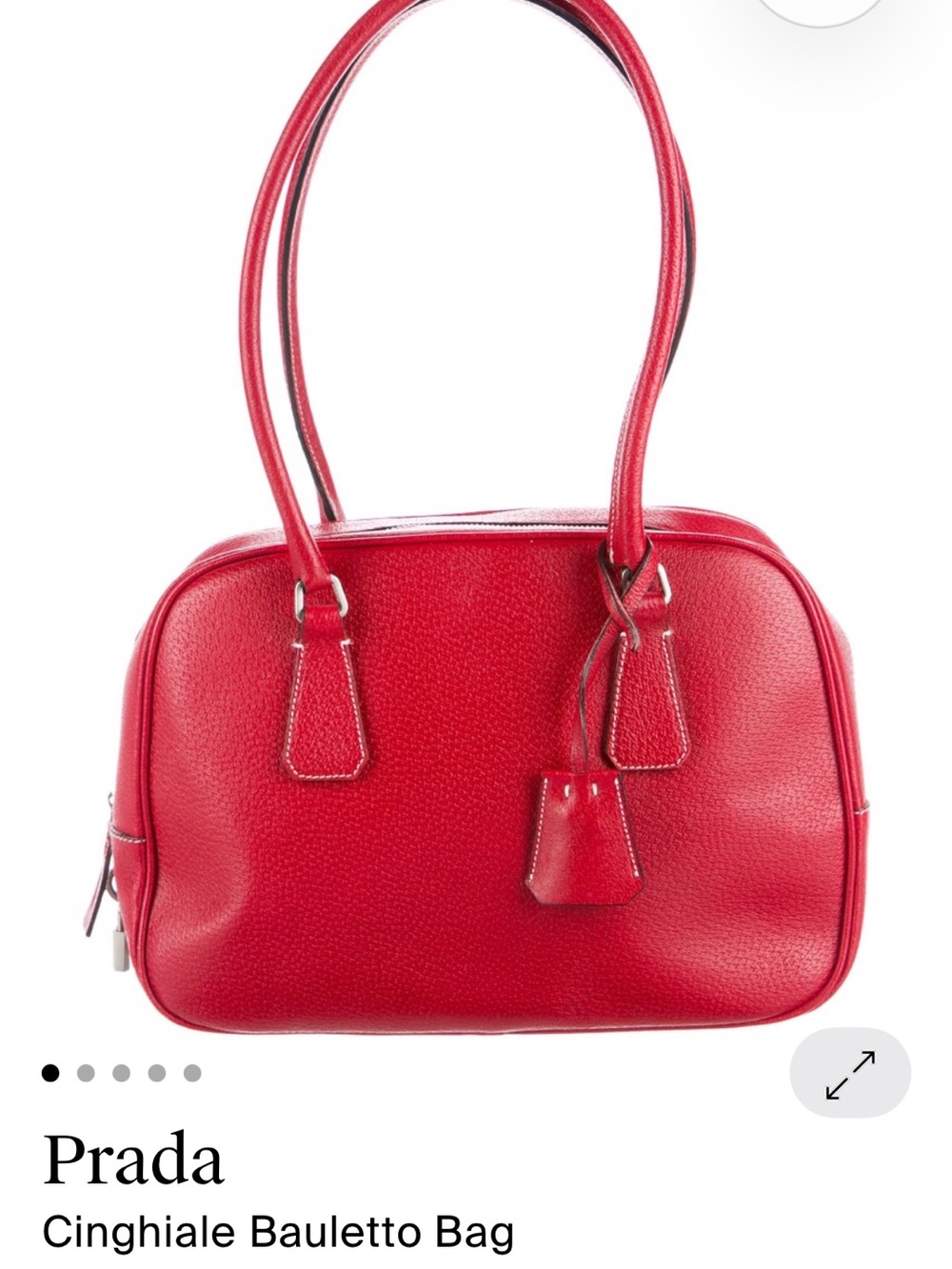 Vintage Prada Red Leather Bag